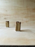 Handmade Hand-Painted Short and Tall Bud Vases with Cinnamon and Clear Glaze Options